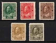 1911-22 Canada (SG 198, 201, 204, 206b, 213, CV $220)