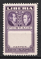 3c Liberia (MISSED Center, Print Error, MNH)