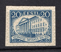 1932 20S Estonia (PROBE, Proof, Stamp by Sc. 111, Imperforated, MNH)