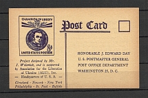 1962 USA Taras Shevchenko `Champion of Liberty` Postcard Card