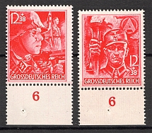 1945 Germany Reich Last Issue (Control Numbers `6`, Full Set, CV $100, MNH)