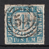 1864 1 1/4s Schlezwig, German States, Germany (Mi. 7, Used, CV $40)