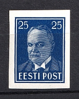 1936-40 25S Estonia (PROBE, Proof, Stamp by Sc. 129, Imperforated)