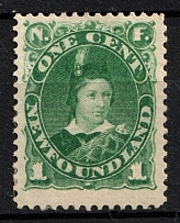 1887 1c Newfoundland, Canada (SG 50, CV $30)
