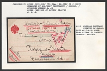 1916 Russian Postcard printed in Kazan, used as P.O.W. Card, from Sizranto Zagreb,  Croatia, Austria. Censorship: green rectangle (55 x 22 mm) reading in 3 lines