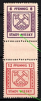 1945 Niesky (Oberlausitz), Germany Local Post (Mi. SZ 4, Broken 2nd T in STADT, Print Error, CV $60)