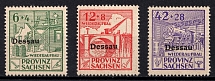 1946 Dessau, Germany Local Post (Mi. I A - III A, Unofficial Issue, Full Set, CV $20)