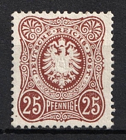 1875-79 25pf German Empire, Germany (Mi. 35 a, CV $7,800, MNH)