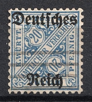 1920 20pf Weimar Republic, Germany, Official Stamp (Mi. 60 Y, Canceled, CV $520)