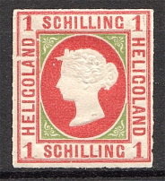1867-73 Heligoland Germany 1 Sh (CV $260, `Extra Crown`)