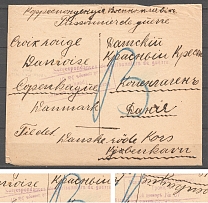 1916 Russia Censored Cover Troitsk - Copenhagen (Denmark)