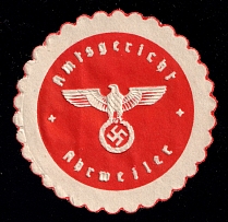 Ahrweiler District Court, Swastika, Third Reich Propaganda, Mail Seal Label, Nazi Germany