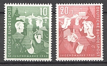 1952 Germany Federal Republic (CV $60, Full Set, MNH)