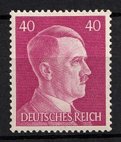 1941-44 40pf Third Reich, Germany (Mi. 795 y, Full Set, CV $30, MNH)