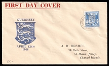 1944 Guernsey, German Occupation, Germany, First Day Cover (Mi. 3 a, CV $100)