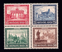 1930 Weimar Republic, Germany, Block (Mi. 446 - 449, Full Set, CV $570, MNH)