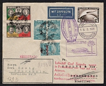 1931 (18 Sept) Zeppelins, Third Reich, Germany, Cover from Pforzheim to Pernambuco (Brazil) with Commemorative Postmark