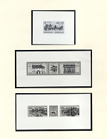1986-87 German Democratic Republic, Germany, Souvenir Sheets (Black Proofs, MNH)
