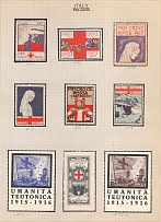 Red Cross, Italy, Stock of Cinderellas, Non-Postal Stamps, Labels, Advertising, Charity, Propaganda (#573)