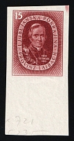 1944 '15' Ljubljana, German Occupation, Germany (Mi. VI B, Unissued Stamp, Margin, Signed, CV $70, MNH)