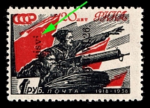 1941 1r Telsiai, Occupation of Lithuania, Germany (Mi. 10 I, Unprinted 'i' in 'Laisvi', CV $460+, MNH)