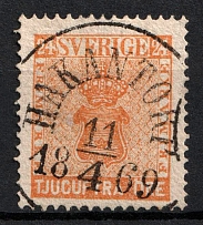 1866  24øre Sweden (Mi. 10 A, Used, CV$40)