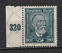 1924-28 80pf Weimar Republic, Germany (Control Number, CV $90, MNH)