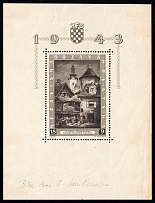 1943 Croatia Independent State (NDH), Souvenir Sheet (Mi. Bl. 6)