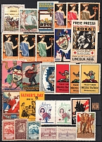 Worldwide, Stock of Cinderellas, Non-Postal Stamps and Labels, Advertising, Charity, Propaganda (#102A)