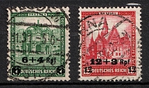 1932 Weimar Republic, Germany (Mi. 463 - 464, Full Set, Canceled, Signed, CV $40)