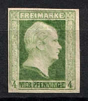1856 4pf Prussia, German States, Germany (Mi. 5 b, Sc. 1 a, CV $260, MNH)