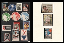 Germany, Stock of Cinderellas, Non-Postal Stamps, Labels, Advertising, Charity, Propaganda (#391)