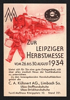 1934 'The Leipzig Autumn Fair', Third Reich Propaganda, Mini Poster, Nazi Germany