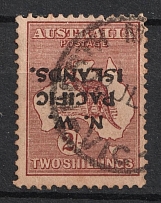 2s North West Pacific Islands, British Colonies (INVERTED Overprint, Print Error, Canceled)
