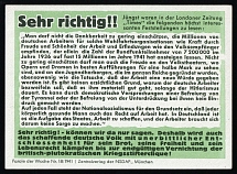 1941 NSDAP Nazi Rare Propaganda, 'Very Right!!', Slogan of The Week, Germany