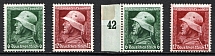 1935 Third Reich, Germany (Mi. 569 x, y - 570 x, y, Full Set)