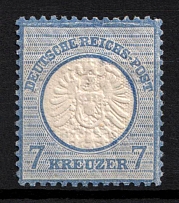 1872 7kr German Empire, Big Breast Plate, Germany (Mi. 26, CV $60)