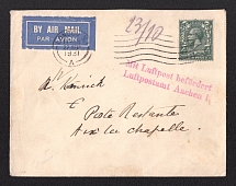 1931 (22 Sep) Great Britain Airmail cover from London to Germany via Paris with airmail handstamp of Aachen