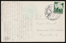 1936 (23 Sept) Third Reich, Germany, Postcard from Allgau to Garmisch-Partenkirchen franked with 6pf Nuremberg Party Rally Issue (Commemorative Cancellations)