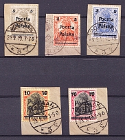 1919 Poland (Poznan Postmarks, Mi. 130 - 134, Full Set, CV $40)