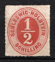 1865 1/2s Schleswig-Holstein and Lauenburg, German States, Germany (Mi. 8, Sc. 3, CV $70)
