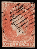 1857-59 10p Ceylon, British Colonies (SG 9, Canceled, CV $480)
