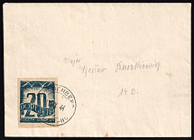 1944 Woldenberg, Poland, POCZTA OB.OF.IIC, WWII Camp Post, Official Stamp, Cover (Fi. D 6, Canceled)