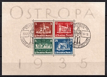 1933 Third Reich, Germany, Souvenir Sheet (Mi. Bl. 3, Special Cancellation, CV $1,450)