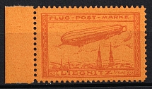 1913 Liegnitz Germany Zeppelin Special Flights Red (Official Reprint, MNH)