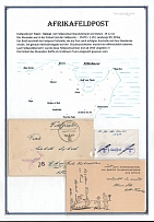 1942 (19 Dec) Germany, German Field Post in Africa, Censored cover with a greeting card from Front (Tunis area) to Germany, Field post № 25470, According to the field post overview, this field post number was not assigned until 1943