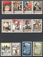 Italy, Military, Stock of Cinderellas, Non-Postal Stamps, Labels, Advertising, Charity, Propaganda (#559B)