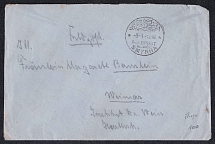 1918 Germany Field Mail in Turkey, Cover from Smyrna to Weimar