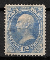 1873 12c Clay, Official Mail Stamp 'Navy', United States, USA (Scott O41, Ultramarine, CV $120)