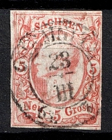 1856-63 5ngr Prussia, German States, Germany (Mi. 12, Canceled, CV $100)